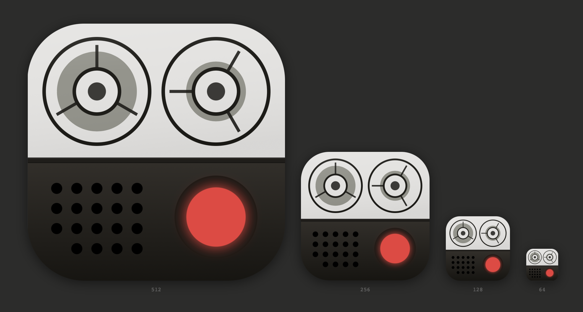 SR-7 icon at 512, 256, 128, and 64